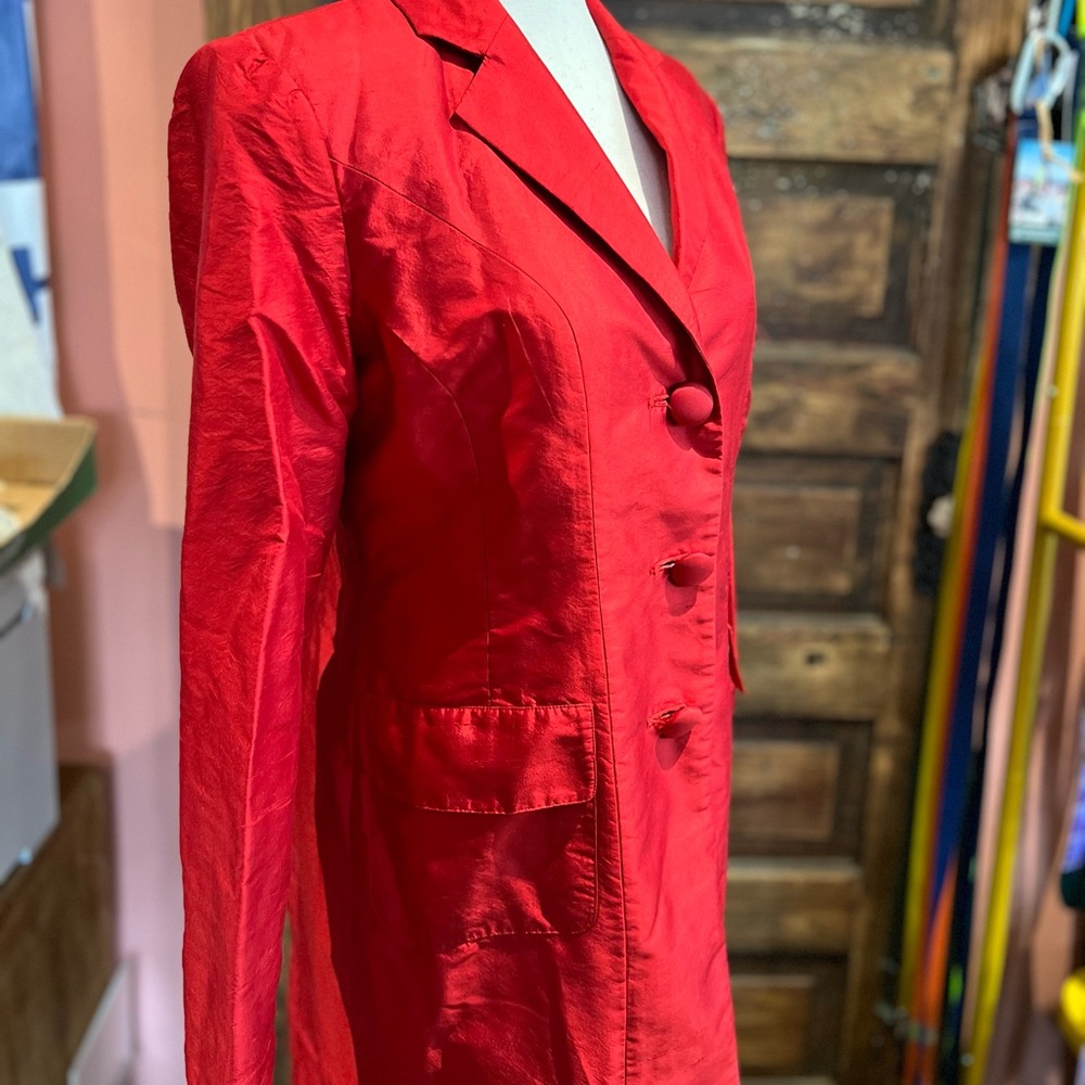Spencer Jeremy Silk Vintage Long red Blazer